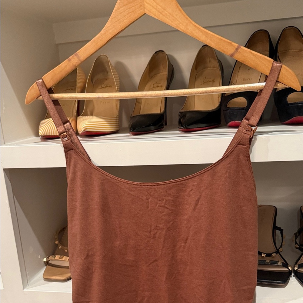 Brown maternity - nursing tank